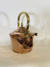Load image into Gallery viewer, An Antique Smaller Sized Fireside Victorian Kettle Made From English Copper