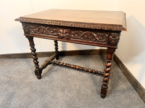 A Superb Hand Carved Oak Greenman Table Circa 1875 With Amazing Detail