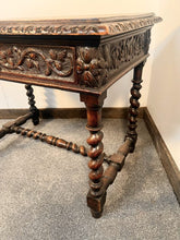 Load image into Gallery viewer, A Superb Hand Carved Oak Greenman Table Circa 1875 With Amazing Detail