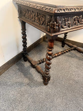 Load image into Gallery viewer, A Superb Hand Carved Oak Greenman Table Circa 1875 With Amazing Detail