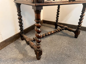 A Superb Hand Carved Oak Greenman Table Circa 1875 With Amazing Detail