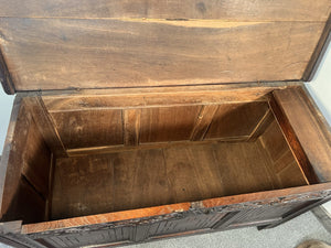 A William III Period Coffer Constructed From Richly Patinated Oak C. 1700