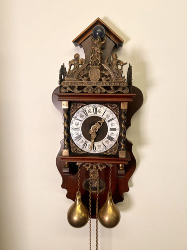 A Vintage Zaanse Clock Crafted Circa 1960 By Wuba (Warmink) From The Netherlands