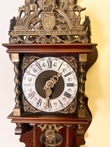 A Vintage Zaanse Clock Crafted Circa 1960 By Wuba (Warmink) From The Netherlands