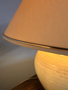A Matching Pair Of Beautiful Polished Stone Effect Table Lamps