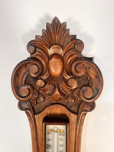 An Edwardian Oak Banjo Aneroid Wall Barometer By Stokes And Watson Manchester C.1880