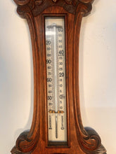 Load image into Gallery viewer, An Edwardian Oak Banjo Aneroid Wall Barometer By Stokes And Watson Manchester C.1880
