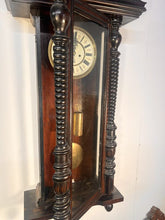 Load image into Gallery viewer, A 19th Century Walnut Cased Vienna Style Wall Clock With Twin Train Weight Driven Movement