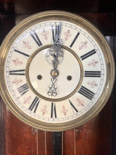 Load image into Gallery viewer, A 19th Century Walnut Cased Vienna Style Wall Clock With Twin Train Weight Driven Movement