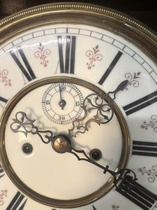 A 19th Century Walnut Cased Vienna Style Wall Clock With Twin Train Weight Driven Movement