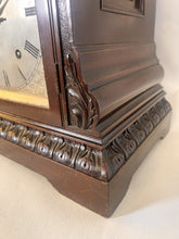 Load image into Gallery viewer, A Large Mahogany Mounted Striking Table Clock With Silvered Dial