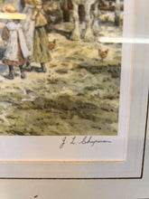 Load image into Gallery viewer, John L. Chapman Painting “Delivering The Milk” Pencil Signed Lower Right With Fine Art Guild Stamp