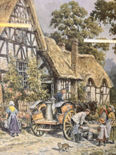 Load image into Gallery viewer, John L. Chapman Painting “Delivering The Milk” Pencil Signed Lower Right With Fine Art Guild Stamp