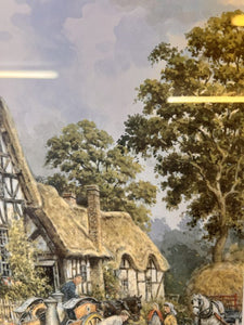John L. Chapman Painting “Delivering The Milk” Pencil Signed Lower Right With Fine Art Guild Stamp