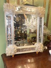 Load image into Gallery viewer, A Stunning Venetian Mirror With Etched And Cut Glass Decoration And Shaped Flowers To The Corners