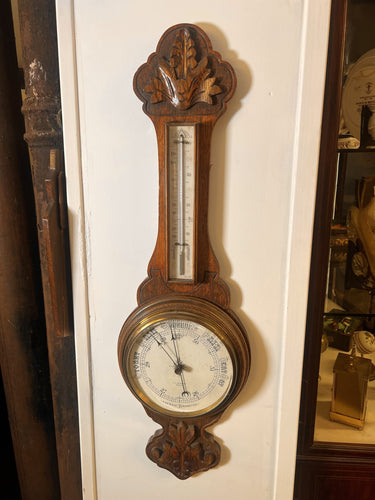 George III Mahogany Banjo Barometer By J J Lockwood Preston