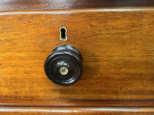 An Impressive Large Flame Mahogany Scotch Chest Flanked With Octagonal Columns