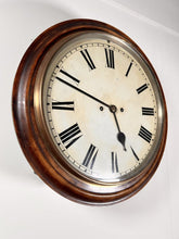 Load image into Gallery viewer, An immaculate large mahogany cased twin Fusee Striking wall clock housed in a mahogany case