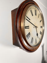 Load image into Gallery viewer, An immaculate large mahogany cased twin Fusee Striking wall clock housed in a mahogany case