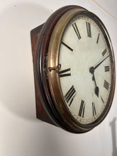 Load image into Gallery viewer, A Very Early Wooden Faced Fusee Wall Clock Housed In Its Mahogany Case