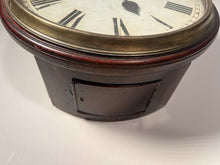 Load image into Gallery viewer, A Very Early Wooden Faced Fusee Wall Clock Housed In Its Mahogany Case