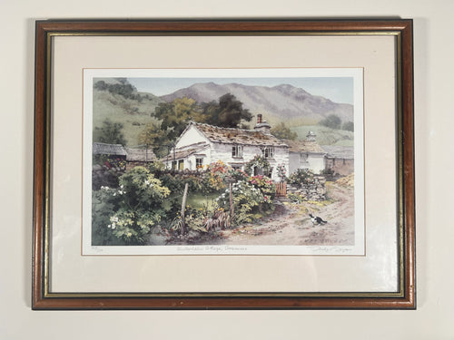 A Fabulous Painting By Judy Boyes “Underhelm Cottage Grasmere” Pencil Signed Lower Right