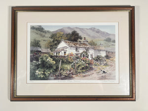 A Fabulous Painting By Judy Boyes “Underhelm Cottage Grasmere” Pencil Signed Lower Right