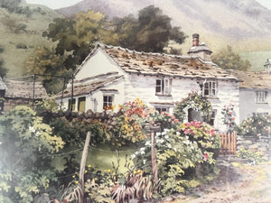 A Fabulous Painting By Judy Boyes “Underhelm Cottage Grasmere” Pencil Signed Lower Right