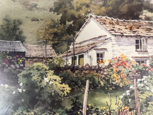 A Fabulous Painting By Judy Boyes “Underhelm Cottage Grasmere” Pencil Signed Lower Right