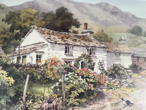 A Fabulous Painting By Judy Boyes “Underhelm Cottage Grasmere” Pencil Signed Lower Right