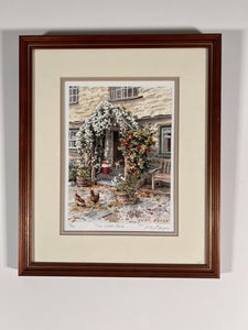 Limited Edition Judy Boyes Painting "Penny Hill Porch" Pencil Signed lower Right