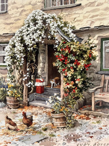 Limited Edition Judy Boyes Painting "Penny Hill Porch" Pencil Signed lower Right