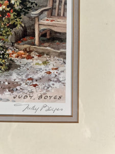 Limited Edition Judy Boyes Painting "Penny Hill Porch" Pencil Signed lower Right