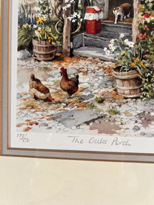 Limited Edition Judy Boyes Painting "Penny Hill Porch" Pencil Signed lower Right