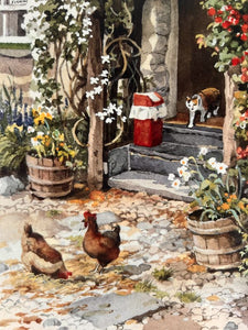 Limited Edition Judy Boyes Painting "Penny Hill Porch" Pencil Signed lower Right
