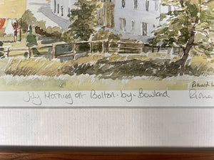 Pencil Signed Painting “July Morning At Bolton By Bowland” By Richard Wood
