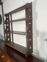 Load image into Gallery viewer, Superb Oak Gothic Wall Shelf With Carved Crucifixes To The Sides