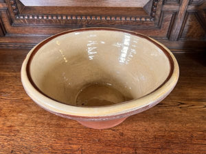 A Large Antique French Glazed Dairy Bowl Circa 1890
