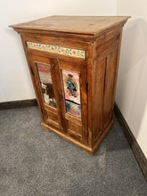 Load image into Gallery viewer, Antique Asian Petite Two Door Painted Tibetan Door Cabinet