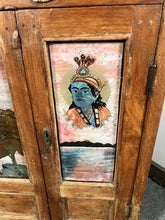 Load image into Gallery viewer, Antique Asian Petite Two Door Painted Tibetan Door Cabinet