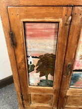 Load image into Gallery viewer, Antique Asian Petite Two Door Painted Tibetan Door Cabinet