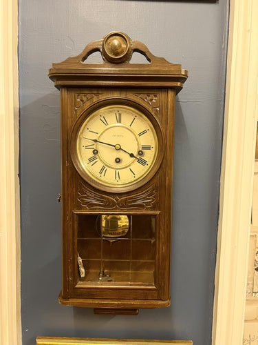 A Wm Widdop Westminster Chiming Wall Clock