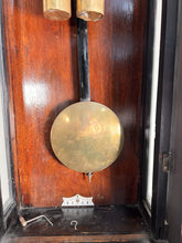 Load image into Gallery viewer, Antique Flame Mahogany Wood Double Weight Vienna Regulator Wall Clock by Gustav Becker