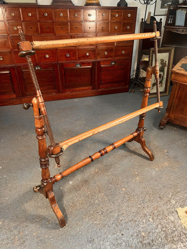 Antique Solid Walnut Bobbin Turned Embroidery Or Tapestry Stand