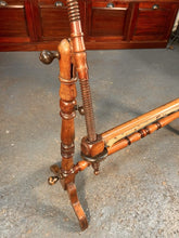 Load image into Gallery viewer, Antique Solid Walnut Bobbin Turned Embroidery Or Tapestry Stand
