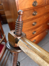 Load image into Gallery viewer, Antique Solid Walnut Bobbin Turned Embroidery Or Tapestry Stand