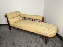 Load image into Gallery viewer, Antique Edwardian Mahogany Rail-Back Chaise Longue (Circa 1901–1910)