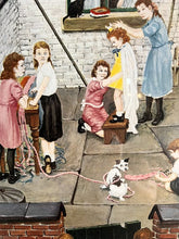 Load image into Gallery viewer, Tom Dodgson (1910–1991) Pencil Signed Original – "Back Yard Scene" With Studio Gallery Embossed Stamp