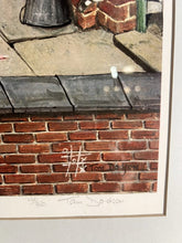 Load image into Gallery viewer, Tom Dodgson (1910–1991) Pencil Signed Original – "Back Yard Scene" With Studio Gallery Embossed Stamp