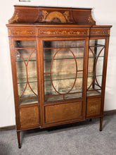 Load image into Gallery viewer, Superb Edwardian Inlaid Mahogany Display Cabinet by Allen &amp; Appleyard of Liverpool
